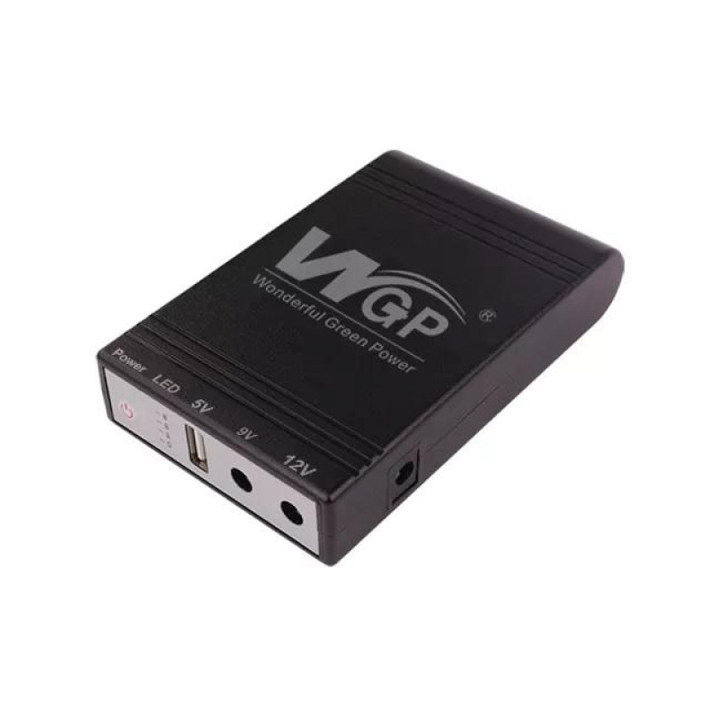 WGP Mini UPS for wifi router + Onu 10 Hours power backup 10400MAH (5v,12v,12v Output) With 12V 3A Adapter